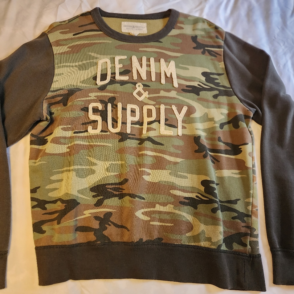 Mens Ralph Lauren Denim and Supply Camo Sweatshirt